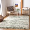 SAFAVIEH Hudson Shag Collection Area Rug - 4' Square, Ivory & Green, Modern Design, Non-Shedding & Easy Care, 2-inch Thick Ideal for High Traffic Areas in Living Room, Bedroom (SGH206Y) view 1