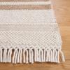 SAFAVIEH Natura Collection Area Rug - 6' Square, Ivory & Light Brown, Handmade Modern Farmhouse Fringe Wool, Ideal for High Traffic Areas in Living Room, Bedroom (NAT225T) view 2