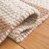 SAFAVIEH Natura Collection Area Rug - 6' Square, Ivory & Light Brown, Handmade Modern Farmhouse Fringe Wool, Ideal for High Traffic Areas in Living Room, Bedroom (NAT225T) view 4