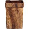 Cabilock Wood Grain Restroom Trash Can Kitchen Garbage Can Large Opening Family Waste Bin view 1
