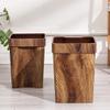 Cabilock Wood Grain Restroom Trash Can Kitchen Garbage Can Large Opening Family Waste Bin view 3
