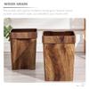 Cabilock Wood Grain Restroom Trash Can Kitchen Garbage Can Large Opening Family Waste Bin view 4