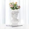 Aynaxcol David Statue Greek Head Vase Bust Face Vase Head Retro Decor, Sculpture Brush Holder Bust, Makeup Brushes Container Pen Holder, 25CM view 1