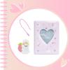 Photocard Binder 3 Inch Kpop Album Holder Book Mini Photo Album With Pendant for Collecting Pictures, 40 Pockets (Pink) view 3