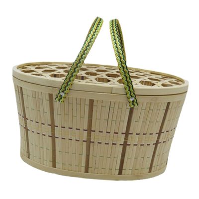 1piece Woven Basket Medium Decorative Storage for Eggs Fruits and Sundries Design Comfortable Handles for Home Organization