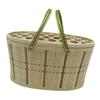 1piece Woven Basket Medium Decorative Storage for Eggs Fruits and Sundries Design Comfortable Handles for Home Organization view 1