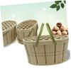 1piece Woven Basket Medium Decorative Storage for Eggs Fruits and Sundries Design Comfortable Handles for Home Organization view 4