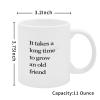 MISSUYSA Funny Coffee Mug Gift for Lovers It Takes A Long Time to Grow An Old Friend Coffee Mug Friendship Quote Gifts Mug Cup 11 Oz - Gifts for Him, Her, Husband, Wife view 2