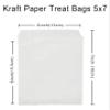 Jexila 100 Pack Paper Treat Bags 5X7 Inch Flat Kraft Paper Cookie Candy Buffet Bag for Bakery Merchandise Wedding Party Favor Craft DIY Bags view 3