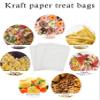 Jexila 100 Pack Paper Treat Bags 5X7 Inch Flat Kraft Paper Cookie Candy Buffet Bag for Bakery Merchandise Wedding Party Favor Craft DIY Bags view 4