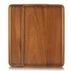 2 PCS 13 x 9 in Solid Acacia Wood Serving Trays Rectangular Wooden Serving Platters Natural Wooden Boards for Bar Coffee Party view 1