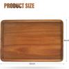 2 PCS 13 x 9 in Solid Acacia Wood Serving Trays Rectangular Wooden Serving Platters Natural Wooden Boards for Bar Coffee Party view 2