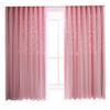 2 Panels Star Pink Blackout Curtains for Kid Girls Bedroom Living Room Decor Darkening Double Layer Star Cut Out Window Curtain (52 inch Width 71 inch Length) view 2