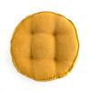Yadlan Chair Cushion for Dining Chairs Round, Seat Cushion for Kitchen Chairs Extra Thick, Multi-Functional Chair Pads for Floor, Garden, Dining Room, 45cm/18in Diameter Yellow view 1
