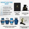 Graceful Small Urns for Human Ashes Keepsake  Elegant Cremation Urn for Cherished Memories  Tiny Urn Keepsakes  Mini Urns for Human Ashes (Blue, Set of 4) view 2
