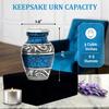 Graceful Small Urns for Human Ashes Keepsake  Elegant Cremation Urn for Cherished Memories  Tiny Urn Keepsakes  Mini Urns for Human Ashes (Blue, Set of 4) view 3