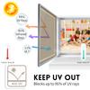 KESPEN One Way Window Film Window Tinting Film for Home Sun Blocking Static Cling One Way Anti UV Reflective Film for Home and Office, Brown-Silver, 29.5 Inch X 6.5 Feet view 2