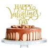 Happy Valentine's Day Cake Topper-Valentine's Day Party Decorations-Wedding Anniversary Party Decorations (Gold) view 1