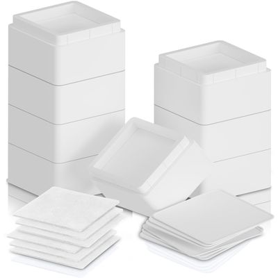 Utopia Bedding Bed Risers 3 Inch - Pack of 8 - Adjustable Furniture Risers 3 & 6 inch - Anti Slip Foam & Rubber Pad - Stackable Bed Lifts Risers Heavy Duty for Sofa, Bed, Table, Couch & Chair (White)