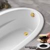 Artiwell Universal Tip Toe Bath Drain Stopper and Cover, Bathtub Drain Stopper, Replaces Lift and Turn, Tip-Toe and Trip Lever drains for Tub, EZ Installation and Clearing (Polished Brass) view 3