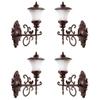 Yardwe 4pcs Dollhouse Miniature Wall Lamp Vintage Min Wall Sconces Model Railway Train Lights Pathway Lantern for Micro Landscape Ornaments view 1