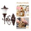 Yardwe 4pcs Dollhouse Miniature Wall Lamp Vintage Min Wall Sconces Model Railway Train Lights Pathway Lantern for Micro Landscape Ornaments view 3