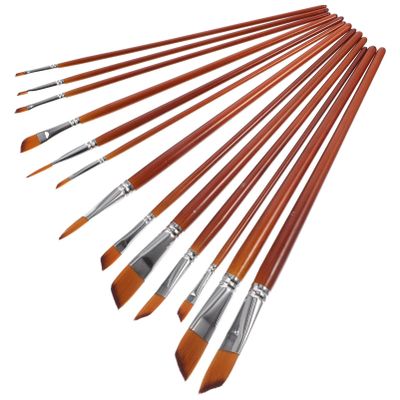 VICASKY 13pcs Dual-Color Nylon Paint Brush for Watercolor Oil Painting Lightweight for Students Artists Essential Painting Supplies