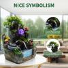 Desktop Fountain Waterfall misting humidifier Fake Mountain Crafts Gift misting humidifier Fountain Fake Mountain Bonsai Home Decoration, Perfect for Office, Home, Bedroom Desktop Decoration view 2