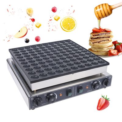 100PCS Mini Dutch Pancake Baker, Electric Waffle Maker Machine Nonstick, Poffertjes Maker Dorayaki Baker 1.8 Inches for Home and Restaurants, 110V, 3400W