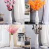 28 Inch Tall White Floor Vase, Decorative Large Ceramic Vase for Living Room, Striped Flower Holder for Home Dcor Dried Flower Arrangement Wedding Housewarming Office view 3