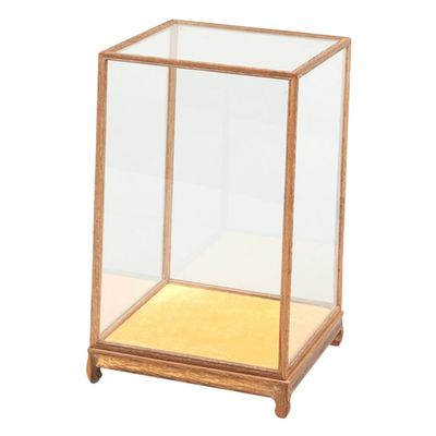FOMIYES Terrarium Glass Display Case Clear Keepsake Display Box Countertop Collectibles Storage Cube Organizer Showcase for Figures Doll Buddha Statues 21x16cm Wedding