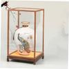 FOMIYES Terrarium Glass Display Case Clear Keepsake Display Box Countertop Collectibles Storage Cube Organizer Showcase for Figures Doll Buddha Statues 21x16cm Wedding view 2