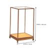 FOMIYES Terrarium Glass Display Case Clear Keepsake Display Box Countertop Collectibles Storage Cube Organizer Showcase for Figures Doll Buddha Statues 21x16cm Wedding view 3