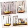 FOMIYES Terrarium Glass Display Case Clear Keepsake Display Box Countertop Collectibles Storage Cube Organizer Showcase for Figures Doll Buddha Statues 21x16cm Wedding view 4