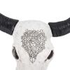 Alvinlite Resin Wall Sculptures Longhorn Wall Decor White Hanging Longhor Skull Head for Western Room Decor view 2