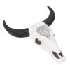 Alvinlite Resin Wall Sculptures Longhorn Wall Decor White Hanging Longhor Skull Head for Western Room Decor view 3