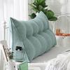 AZZRRO Wedge Headboard Pillow Bolster Lumbar Cushion for Reading in Bed and Games with Removable Cover and Washable Cotton Linen150*50 * 20cm(59 * 20 * 8in) view 1