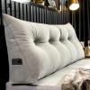 AZZRRO Headboard Pillow Wedge Bed Rest Reading Pillow Daybed Pillows Triangular Headboard Wedge Pillows Bolster Gap Filler Triangle Back Cushion Long Wedge Pillow Corduroy180*50 * 20cm(71 * 20 * 8in) view 4
