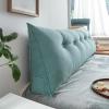 AZZRRO Triangular Headboard Pillow, Solid Color Triangle Cushion Reading Pillow, Large Bolster Positioning Support Wedge Pillow for Daybed Bed with Removable Cover200*50 * 20cm(79 * 20 * 8in) view 1