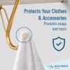 Blau Marit 10-Pack Metal S Hooks for Hanging  Heavy-Duty S-Shaped Hooks with Safety Buckle  Fits Bars up to 0.6 In  Anti-Drop Hook for Kitchen, Pot Racks & Towel Bars  Gold (Small) view 4
