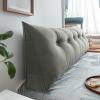 AZZRRO Wedge Pillow Triangular Headboard Pillow Solid Color Triangle Cushion Reading Pillow, Multi Size Cushion with Removable Fitted Cover and Two Large Side Pockets120*50 * 20cm(47 * 20 * 8in) view 1