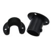 Tighall 4PCS Heavy Duty Stainless Steel Closet Pole Sockets Rod End Support Round Shaped Flange Rod Holder Set with Screws for Closet Wardrobe Shower Curtain Rod (Fit 25mm / 1", Black) view 4