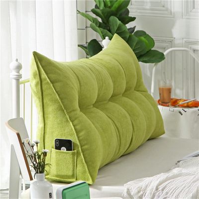 AZZRRO Large Bolster Triangular Headboard Wedge Backrest Positioning Support Bed Rest Reading Pillows Headboard Wedge Pillows for Day Bed Bunk Bed with Removable Cover200*50 * 20cm(79 * 20 * 8in)