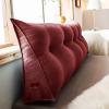 AZZRRO Wedge Pillow Triangular Headboard Pillow Solid Color Triangle Cushion Reading Pillow, Multi Size Cushion with Removable Fitted Cover and Two Large Side Pockets200*50 * 20cm(79 * 20 * 8in) view 1