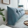 AZZRRO Triangular Reading Bed Rest Pillow Large Bolster Cushion Headboard Backrest Wedge Pillow with Removable Cover and Two Large Side Pockets120*50 * 20cm(47 * 20 * 8in) view 1