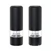 XARONF Electric Salt and Pepper Grinder Set, Salt & Pepper Mill 2 Pcs, LED Light, Adjustable Coarseness, Stainless Steel (Color : Black) view 1