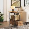 LIDYUK End Table with Charging Station, Narrow Side Table with Drawer and USB Ports & Power Outlets, Nightstand Bedside Tables for Small Spaces, Bedroom, Living Room, Rustic Brown view 4