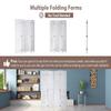 4-Panel Room Divider Louvered Divider Screen Room dividers and Folding Privacy Screens Solid Wood Blackout Privacy Screen Portable Freestanding Room dividers for Home Office Restaurant Bedroom(White) view 3