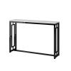 AHRITA 31.4 Inch Entryway Table, White Marble Sofa Table with Iron Frame for Corridor, Hallway, Decoration Table view 1