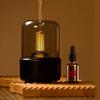 Candlelight Flame Air Diffuser,Portable Essential Oil Diffuser Noiseless 120ML Aroma Diffuser Waterless Auto-Off Protection for Spa Home Yoga Office Bedroom (Black) view 2